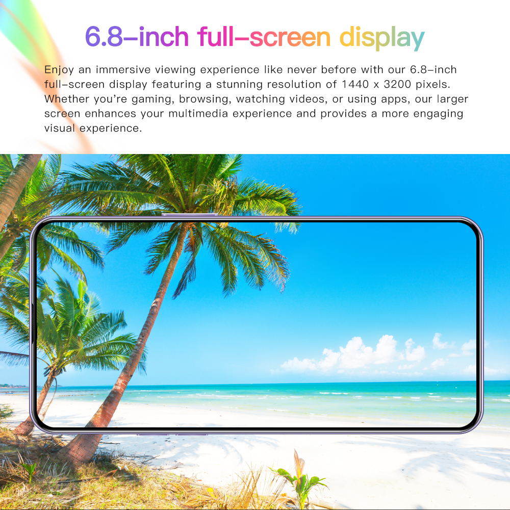 Newly Launched 16gb+1tb 5G Smartphone Mobile Phones 4G Phone Celular I16 Pro Max ChatGPT4.5 Cellphones Full LCD Screen